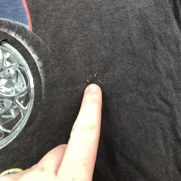 Vintage Motorcycles Shirt Mens Large Black Delta Pro Weight Flame Graphic Tee - Picture 5 of 10